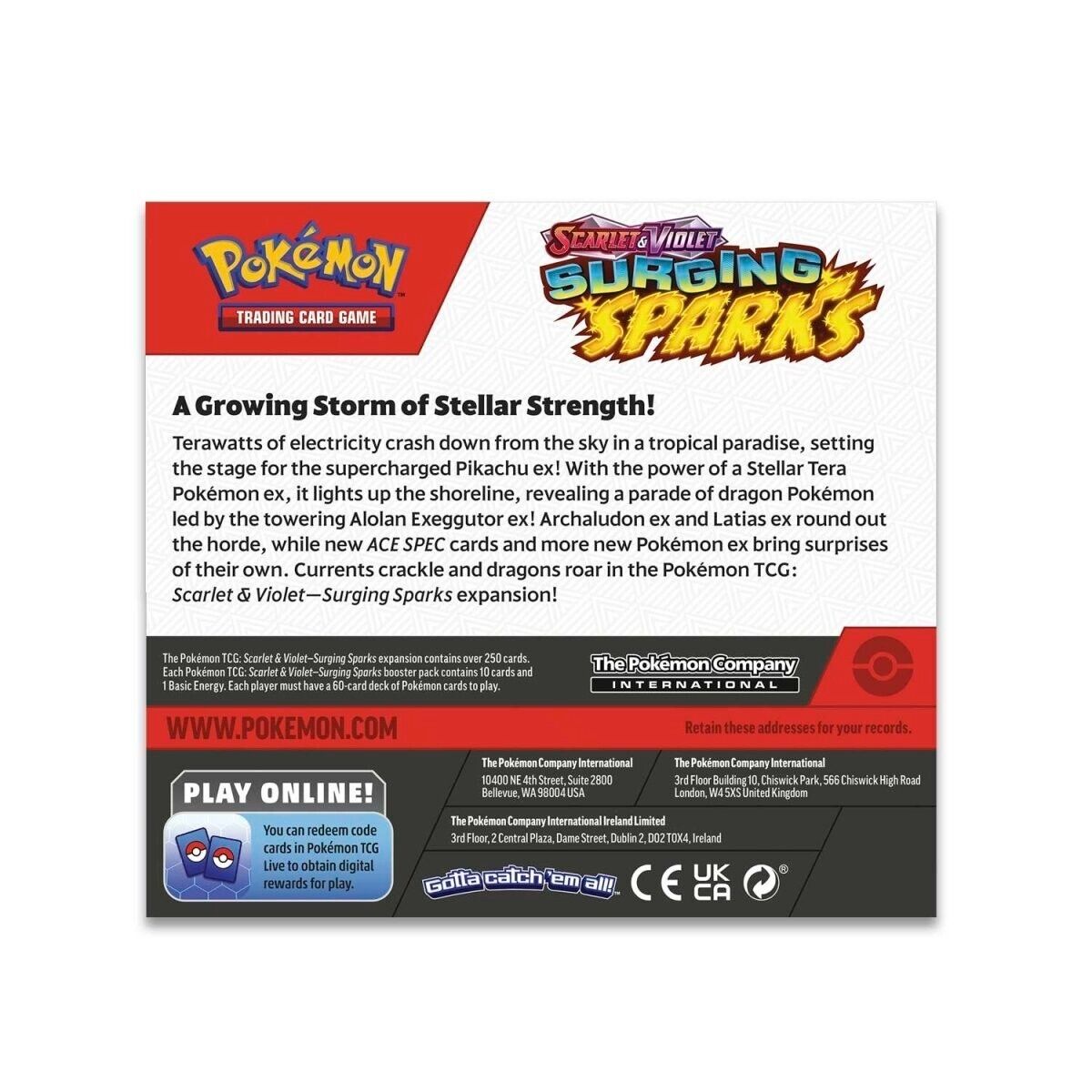 Pokémon TCG: Surging Sparks Booster Box (36 Packs) Sealed