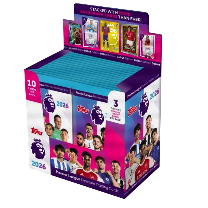 Topps 2026 Premier League Trading Cards Booster Box opened
