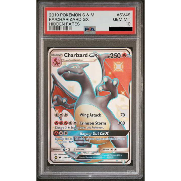 Pokémon Graded Card: Charizard GX Hidden Fates PSA Gem Mint 10