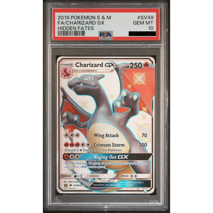 Pokémon Graded Card: Charizard GX Hidden Fates PSA Gem Mint 10