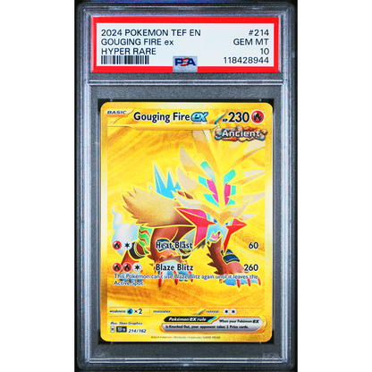 Pokémon Graded Card: Gouging Fire EX Temporal Forces PSA Gem Mint 10