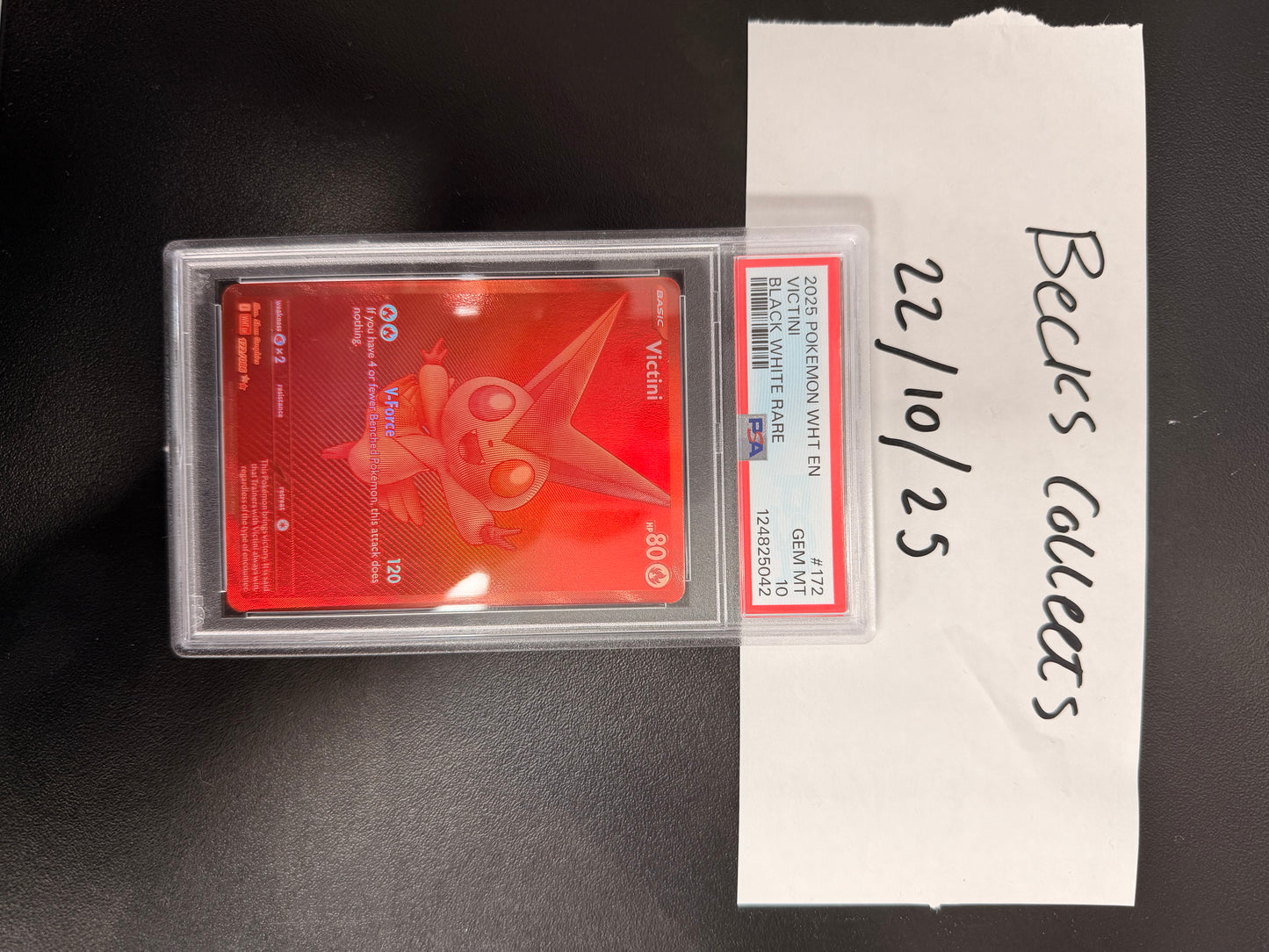 Pokémon Graded Card: Victini 172/086 Hyper Rare Black/White PSA 10