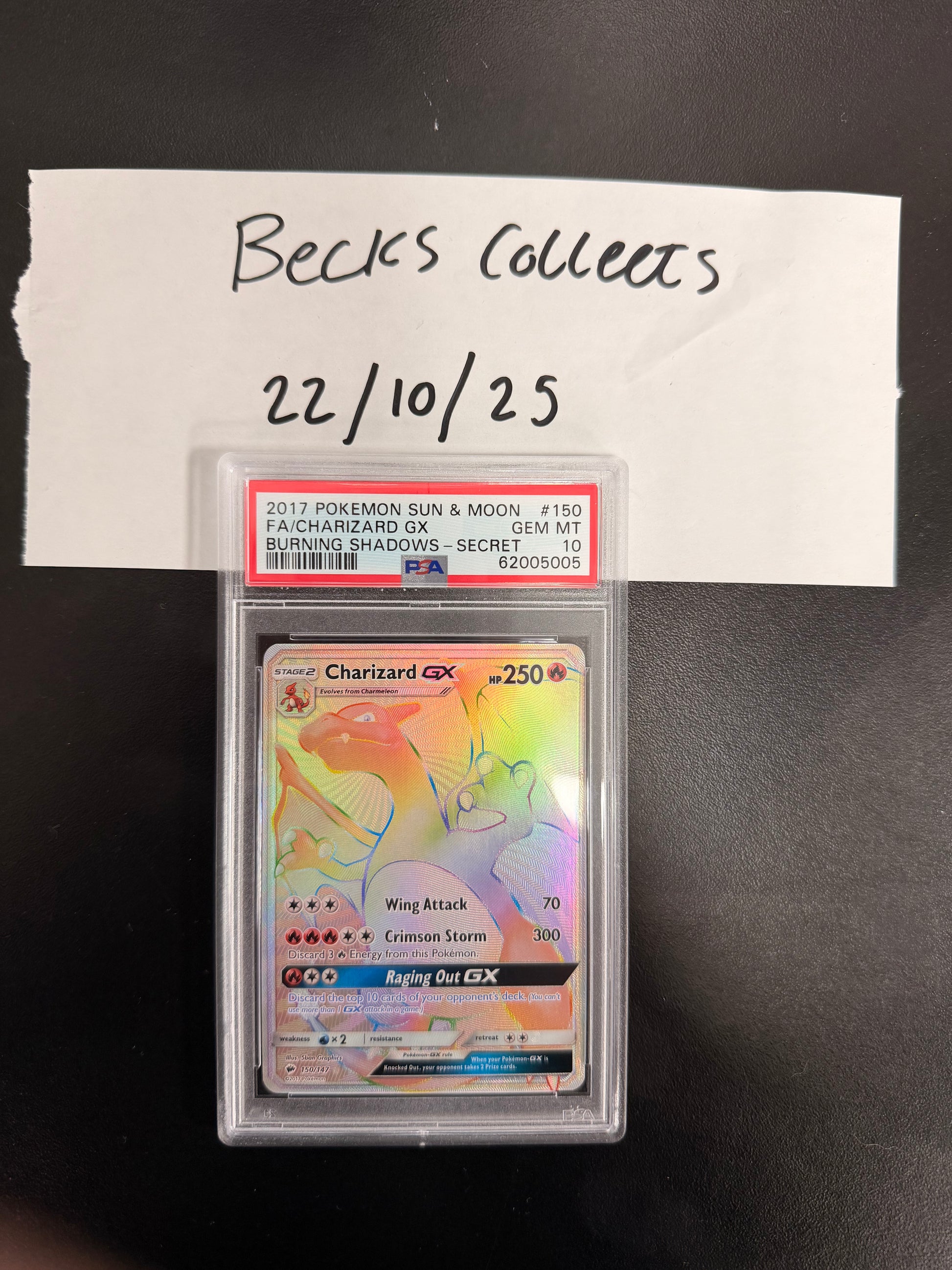 pokemon card 150 147 Charizard GX 2017 Pokemon TCG Burning Shadows Full Art #150/147 (PSA or BGS Graded) - 2017