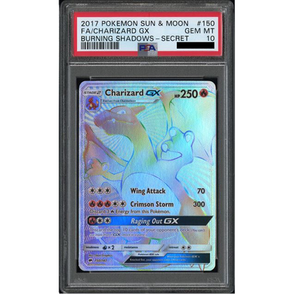 Pokémon Graded Card: Charizard GX 150/147 Secret Rare PSA Gem Mint 10 (Low Pop)