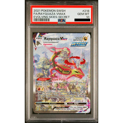 Pokémon Graded Card: Rayquaza Max 218/203 PSA Gem Mint 10