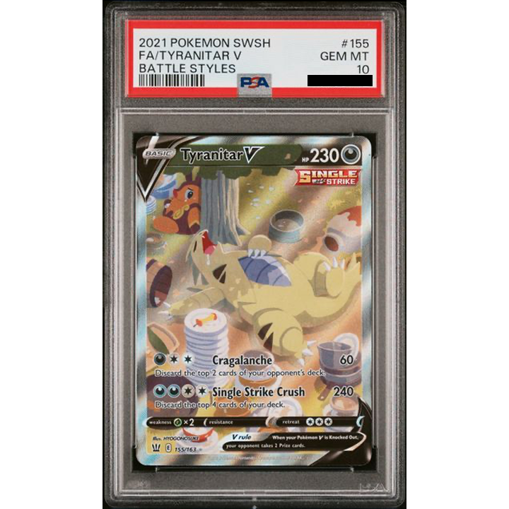 Pokémon Graded Card: Tyranitar V 155/163 PSA Gem Mint 10