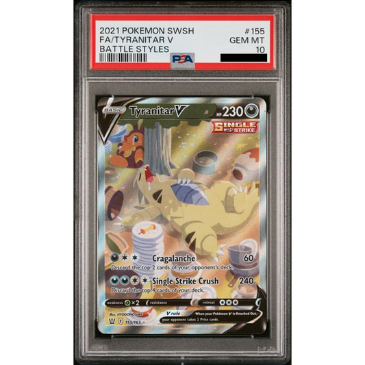 Pokémon Graded Card: Tyranitar V 155/163 PSA Gem Mint 10