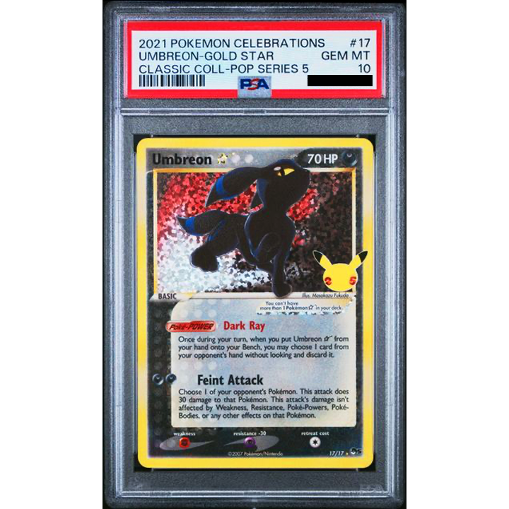 Pokémon Graded Card: Umbreon 17/17 25th Anniversary PSA Gem Mint 10