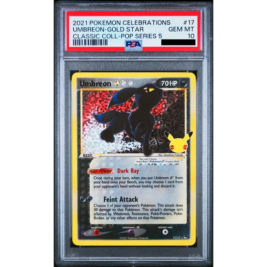 Pokémon Graded Card: Umbreon 17/17 25th Anniversary PSA Gem Mint 10