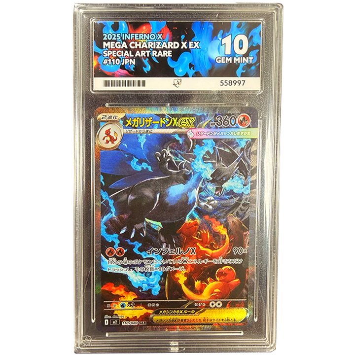 Pokémon Graded Card: Mega Charizard X Ex 110/080 ACE 10