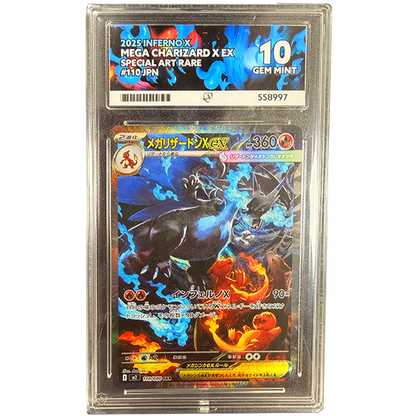 Pokémon Graded Card: Mega Charizard X Ex 110/080 ACE 10