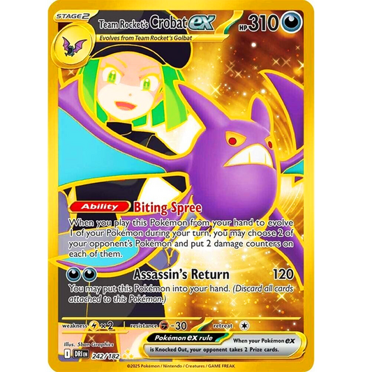 Team Rockets Crobat EX 242/182 NM